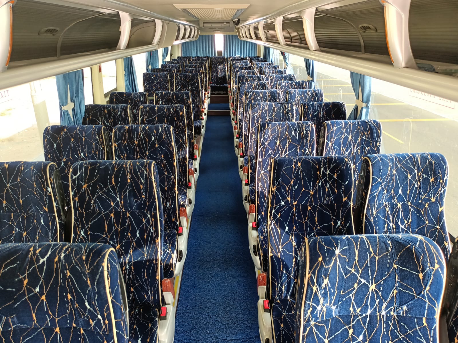 50 Seater Luxury Bus Dubai 1 50 seater luxury bus rental Dubai exterior